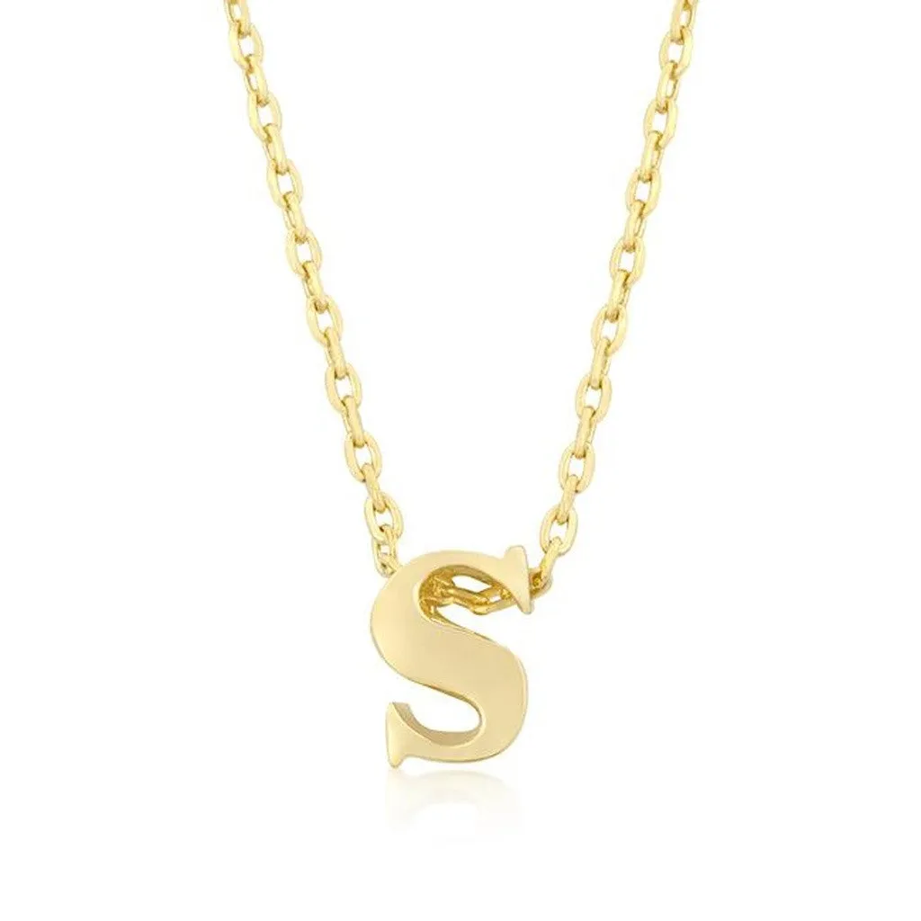 Initial S Gold Pendant
