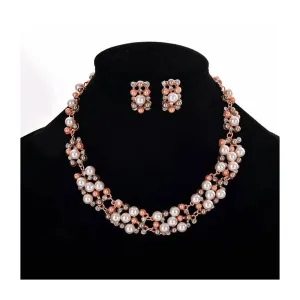 Jolly Chic- 2 Pieces Womens Jewelry Set Multicolor Pearl Necklace Sets Accessory - Colorful