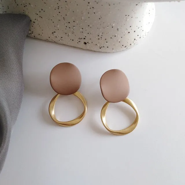 Korean New Simple Geometry Earrings