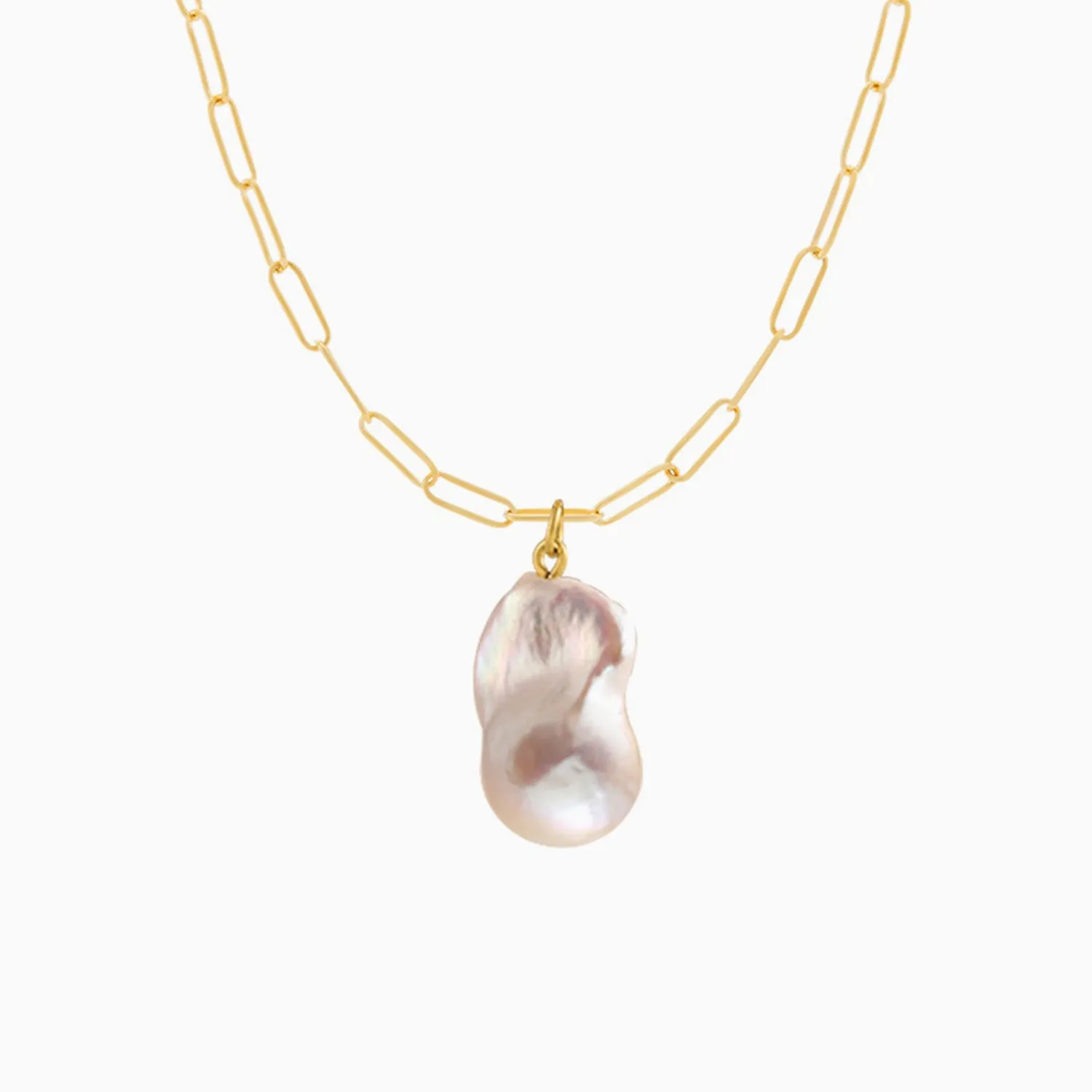 Large Baroque Pearl Pendant Necklace
