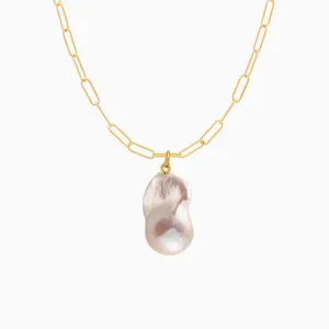 Large Baroque Pearl Pendant Necklace