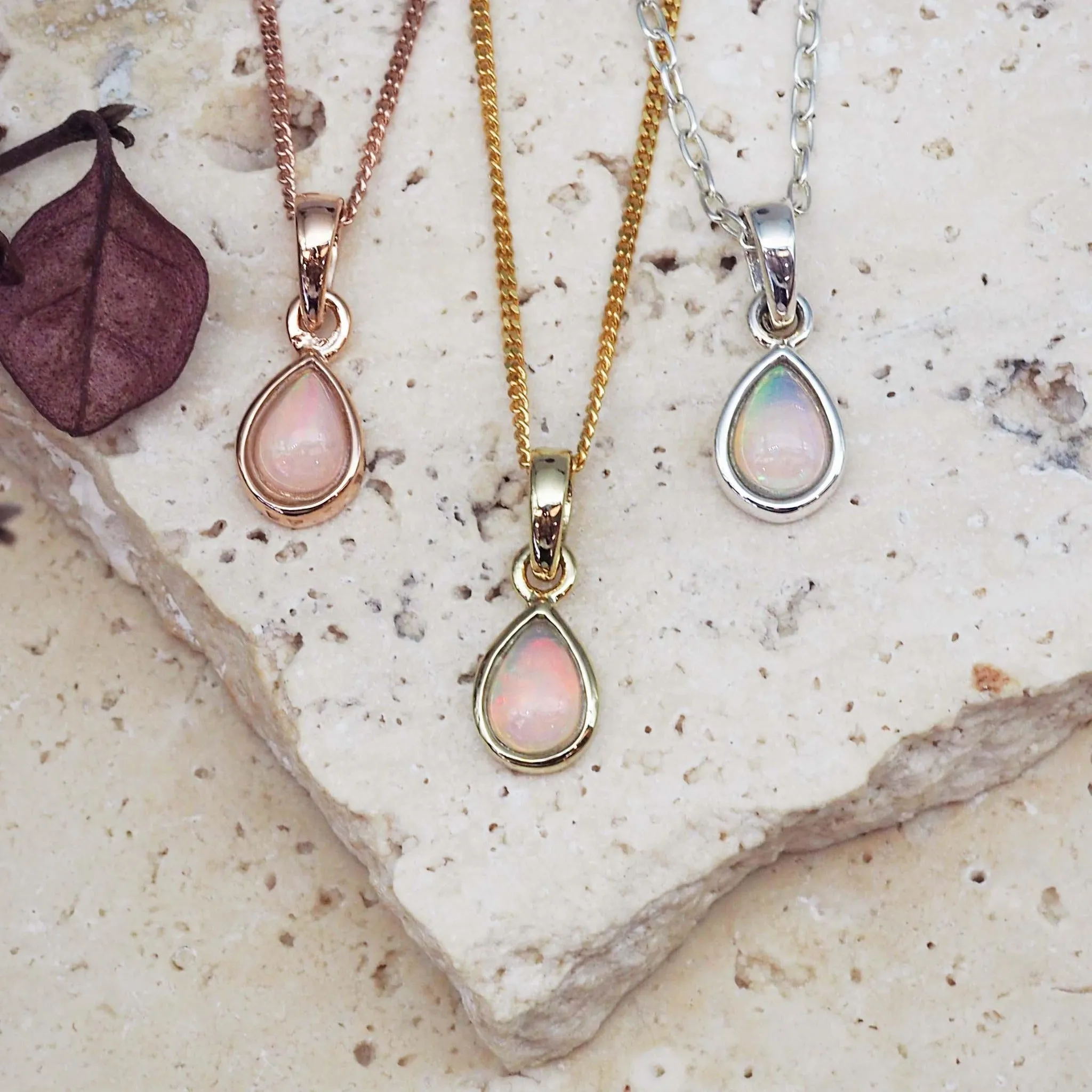 Libra Zodiac and October Birthstone Necklace
