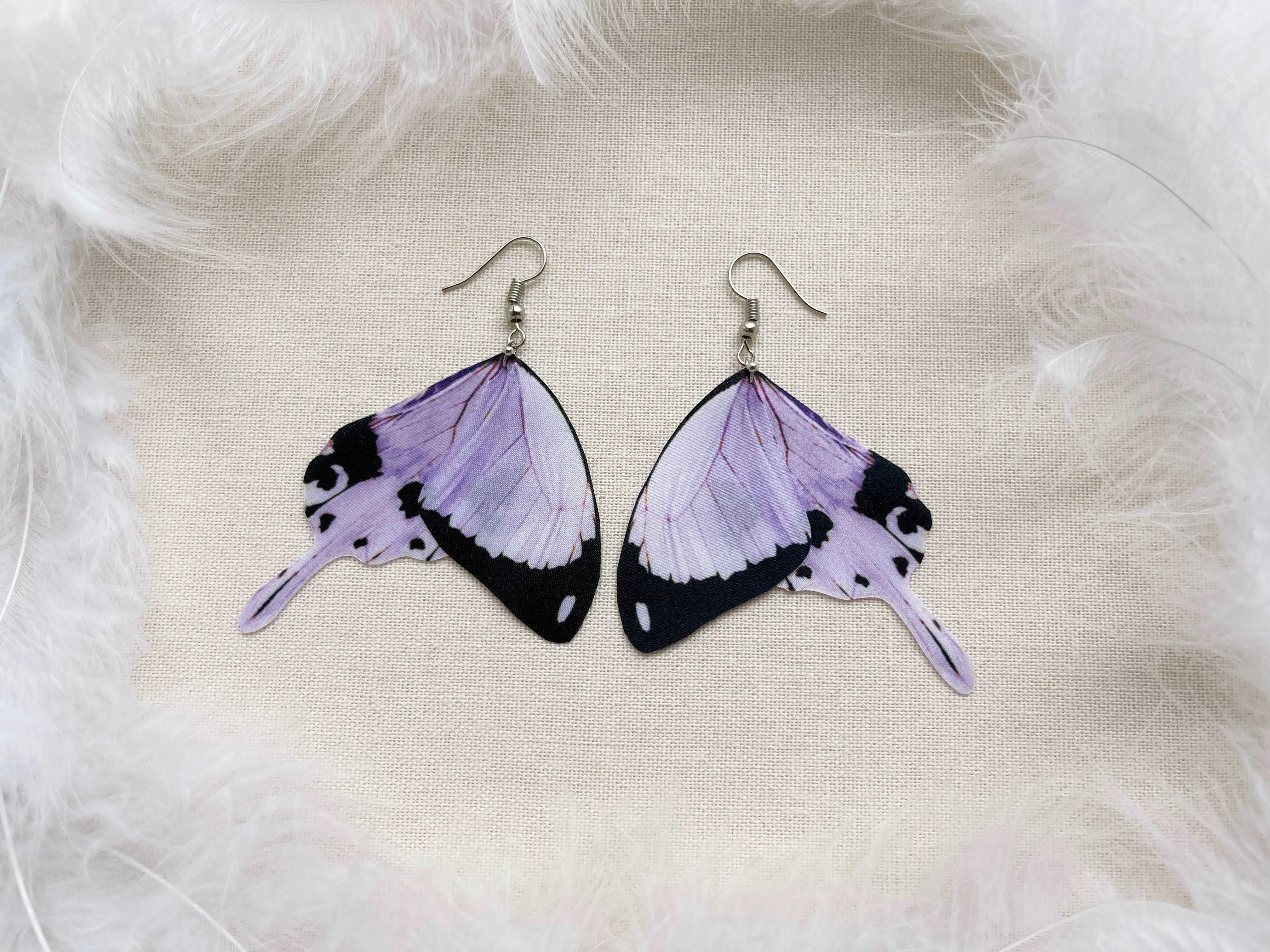 Lilac Butterfly Wings Earrings