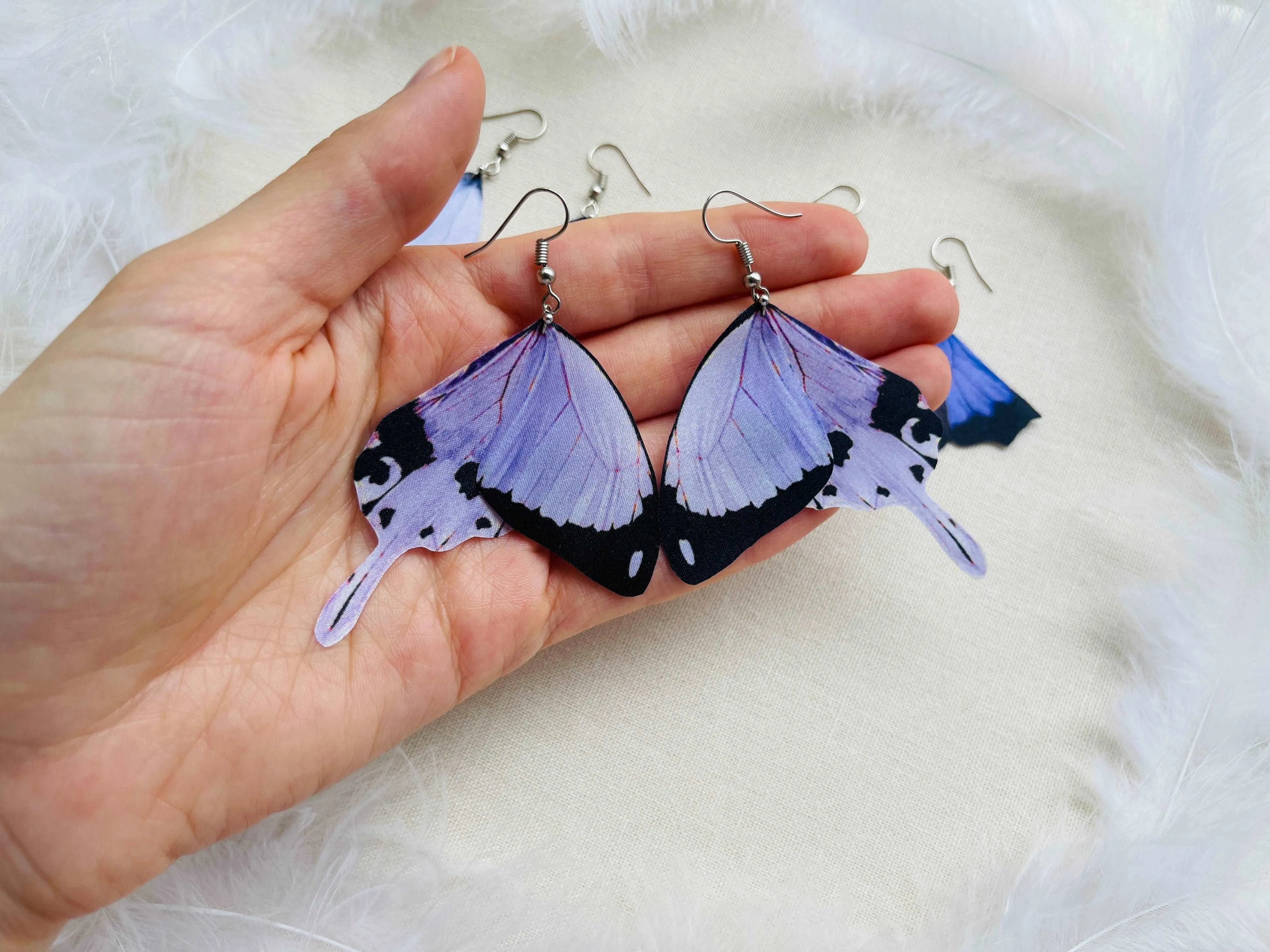 Lilac Butterfly Wings Earrings