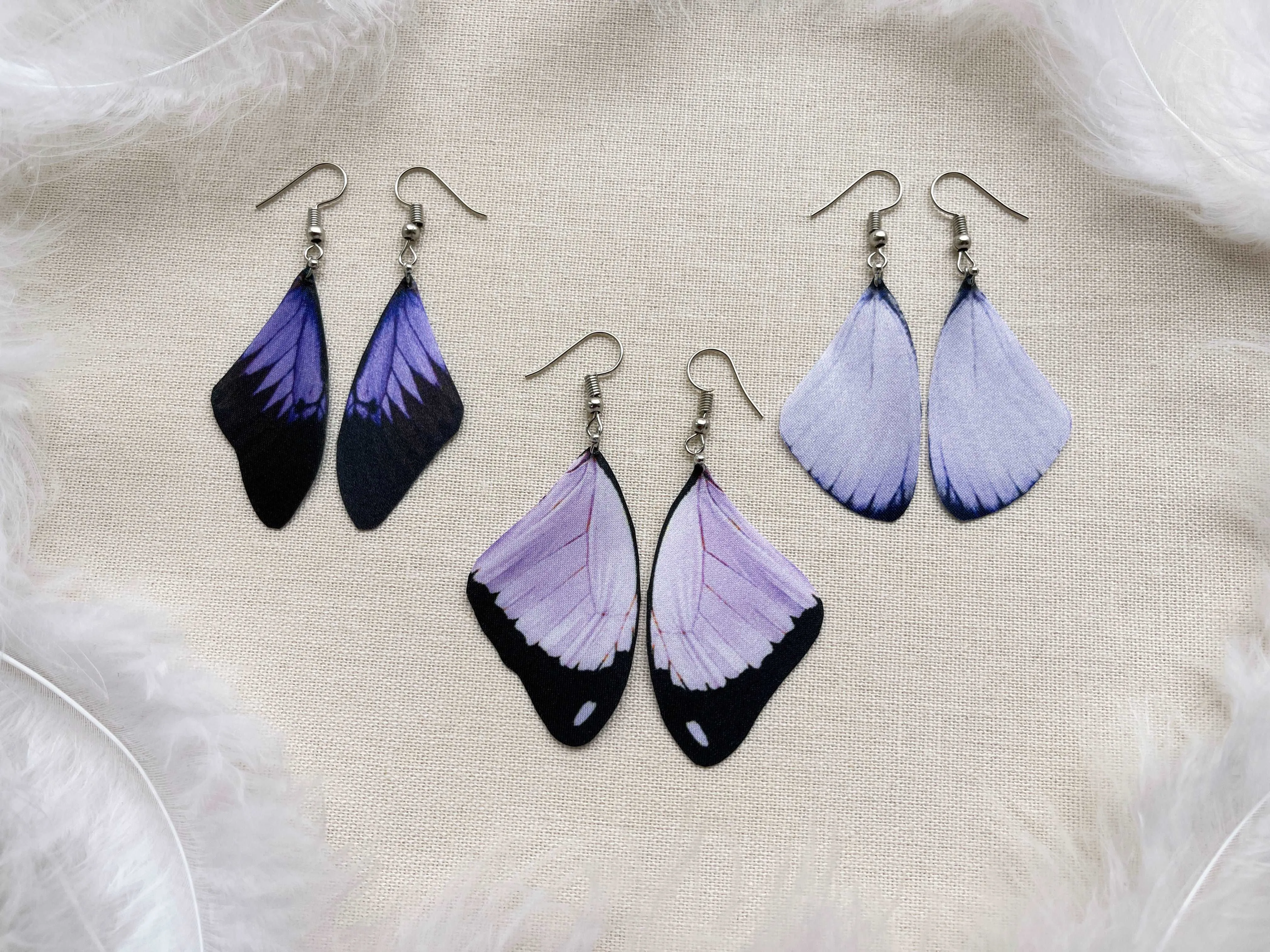 Lilac Butterfly Wings Earrings