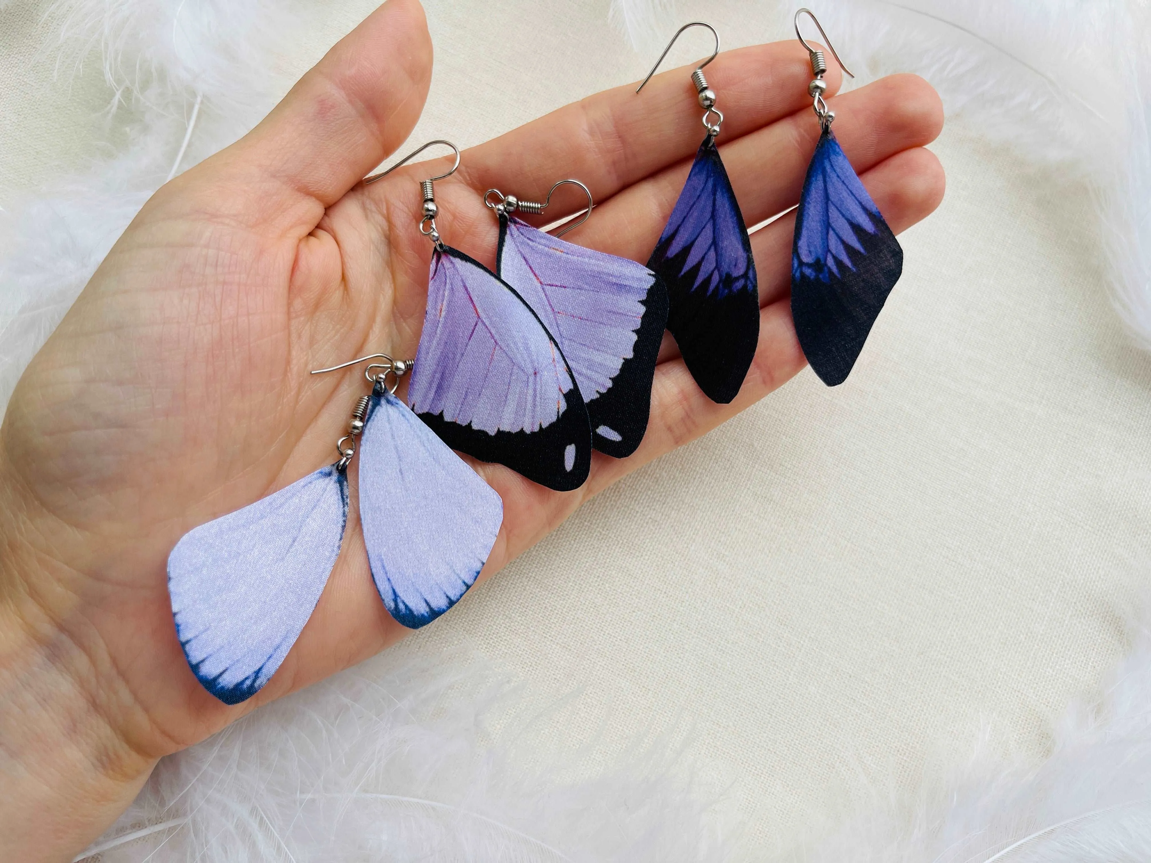 Lilac Butterfly Wings Earrings