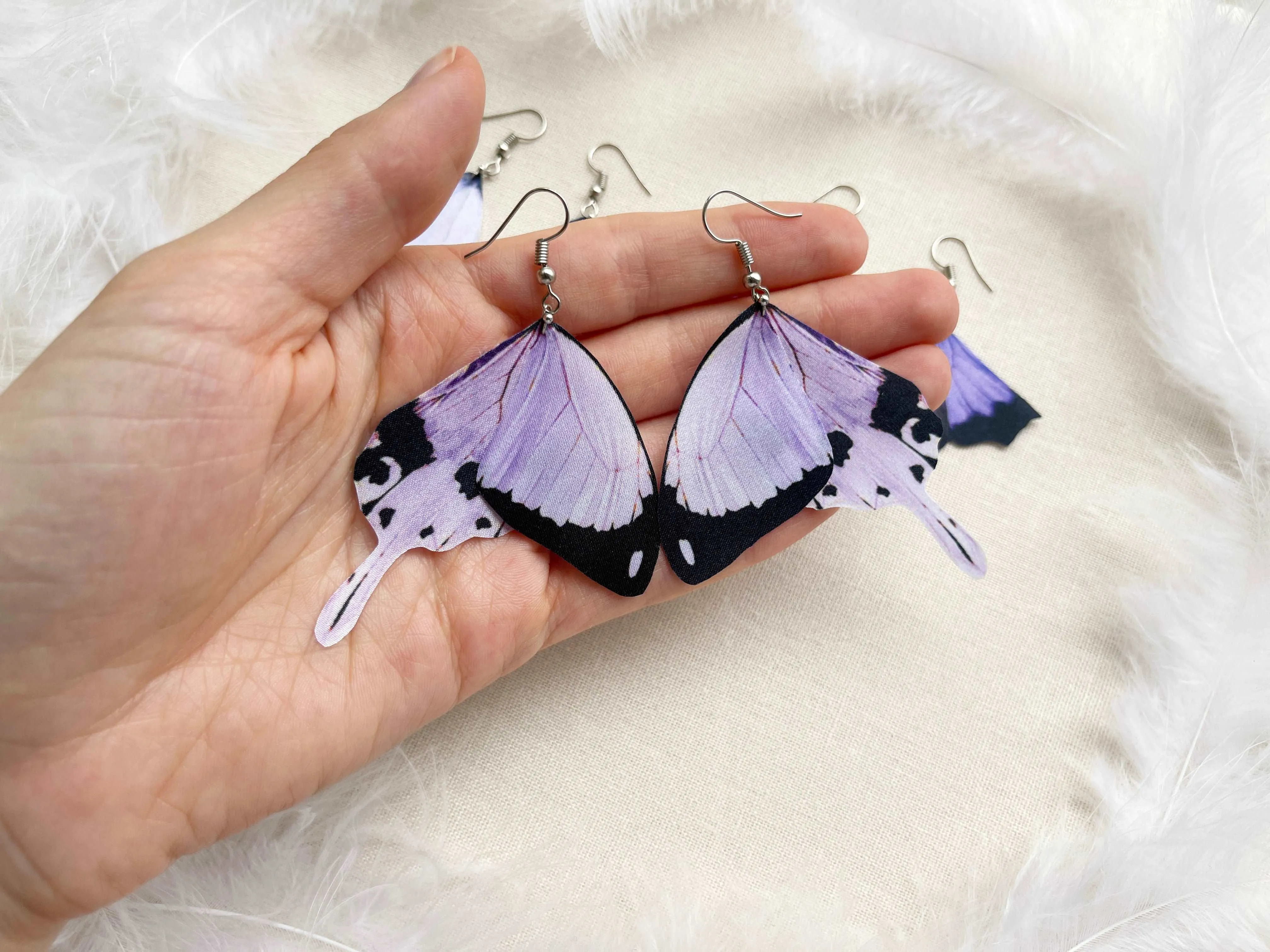 Lilac Butterfly Wings Earrings