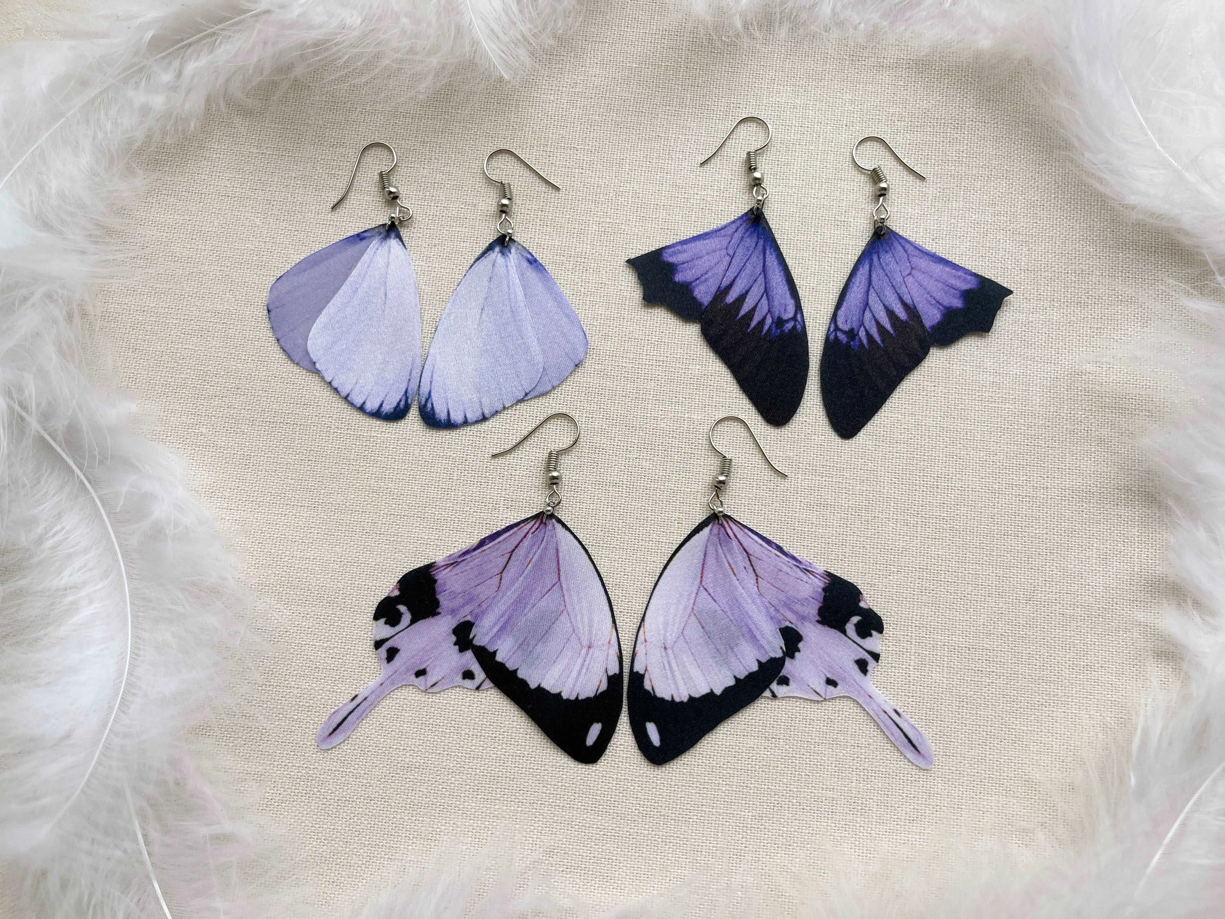 Lilac Butterfly Wings Earrings