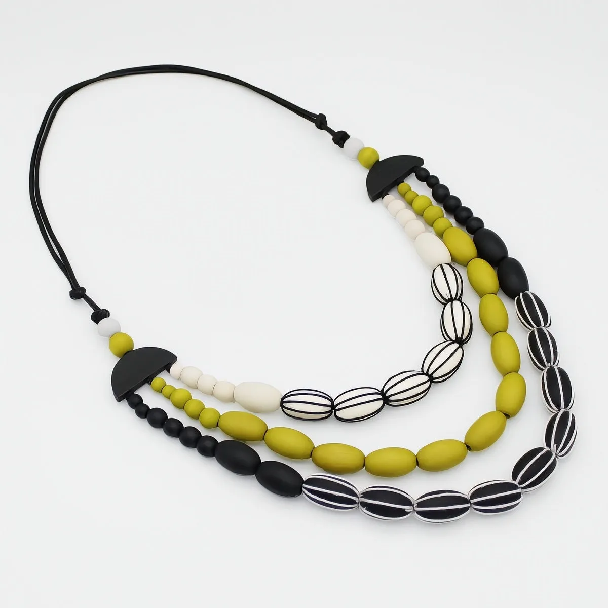 Lime Tenley Wrapped Bead Necklace