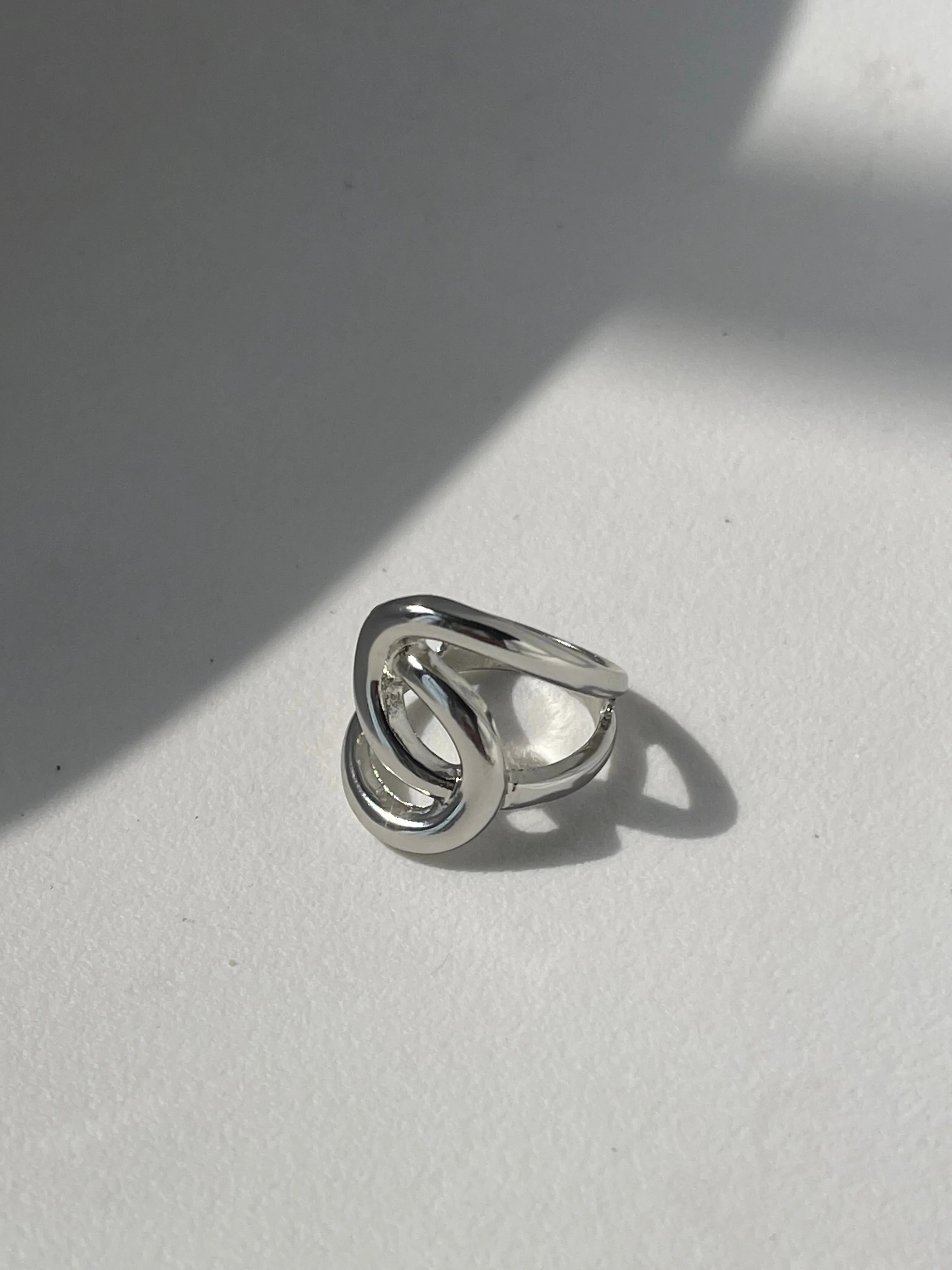 Lindsay Infinity Statement Ring In Silver