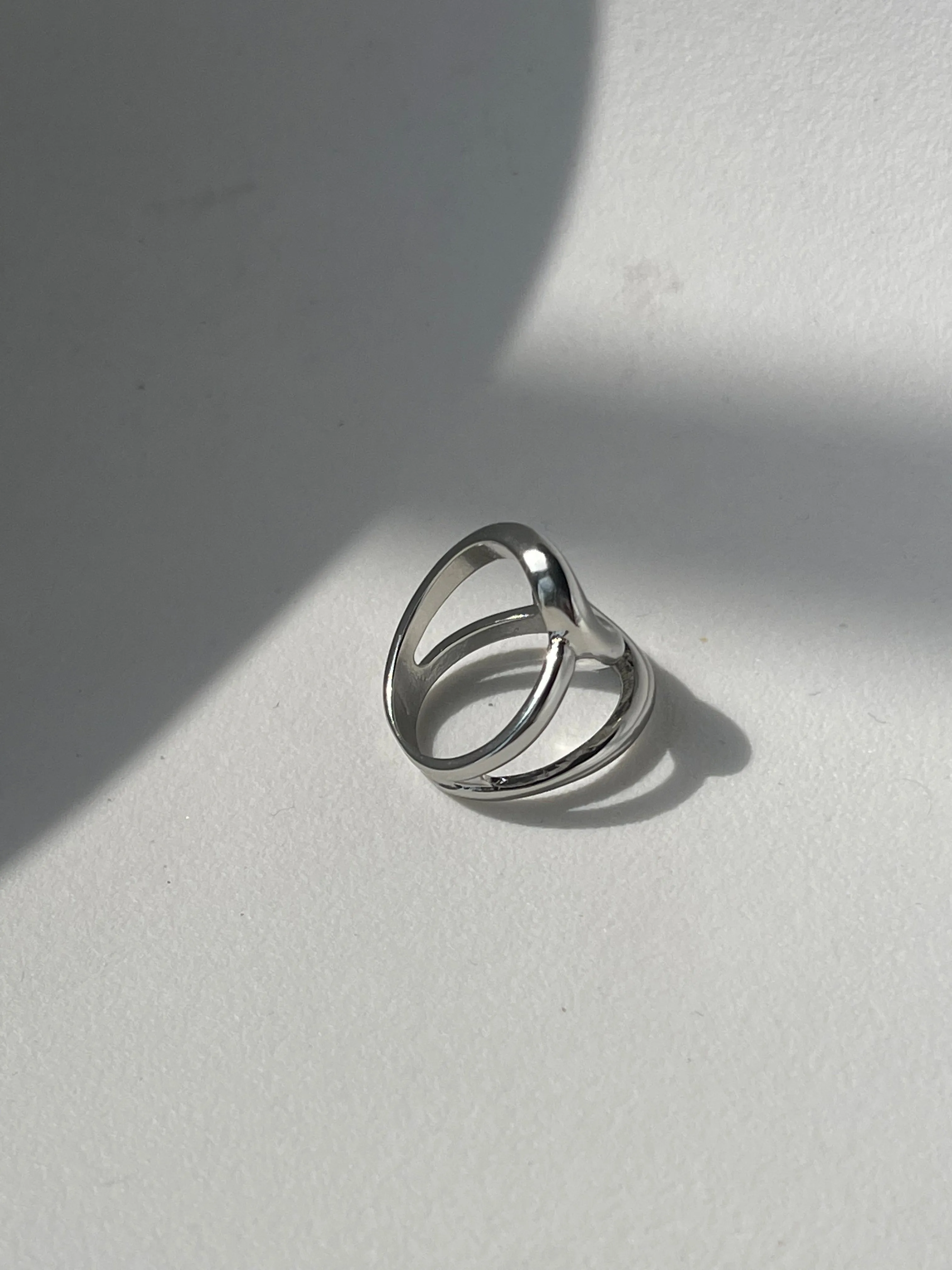 Lindsay Infinity Statement Ring In Silver