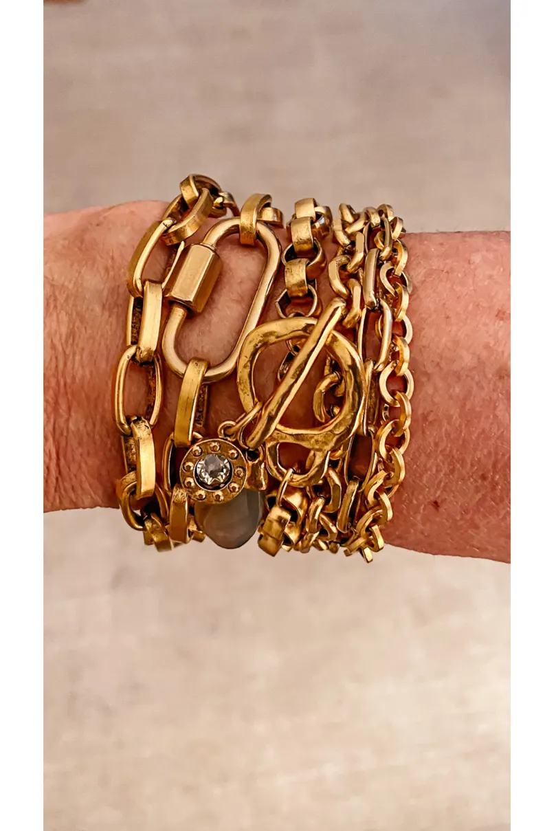 Loni Paul Gold 3 Strand Bracelet 804 | Gold