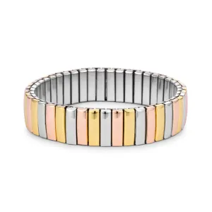 LOVCIA Jewelry Tritone 14mm Multi-Tone Stainless Steel Bracelet
