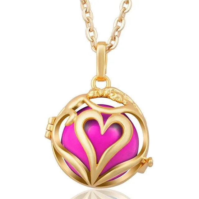 Love Embrace Angel Caller Locket Pendants Gold Plated