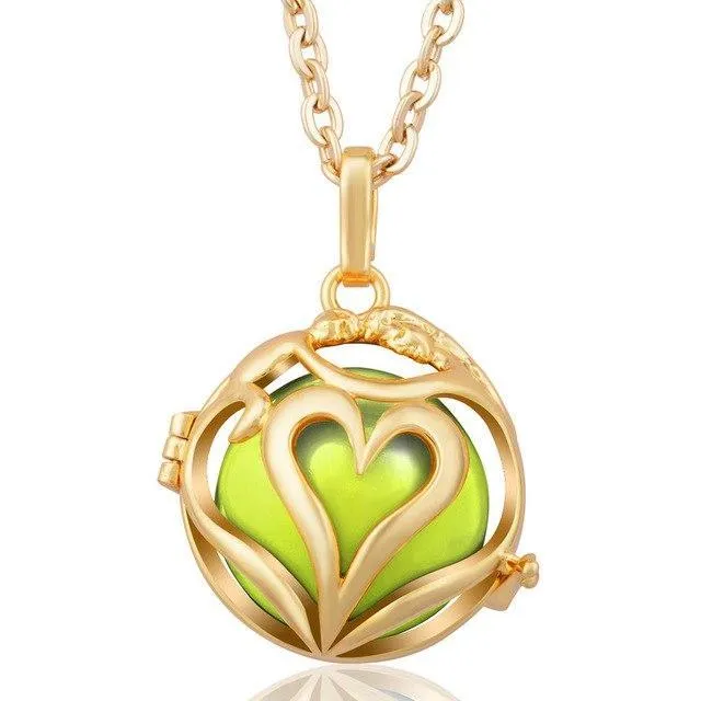 Love Embrace Angel Caller Locket Pendants Gold Plated