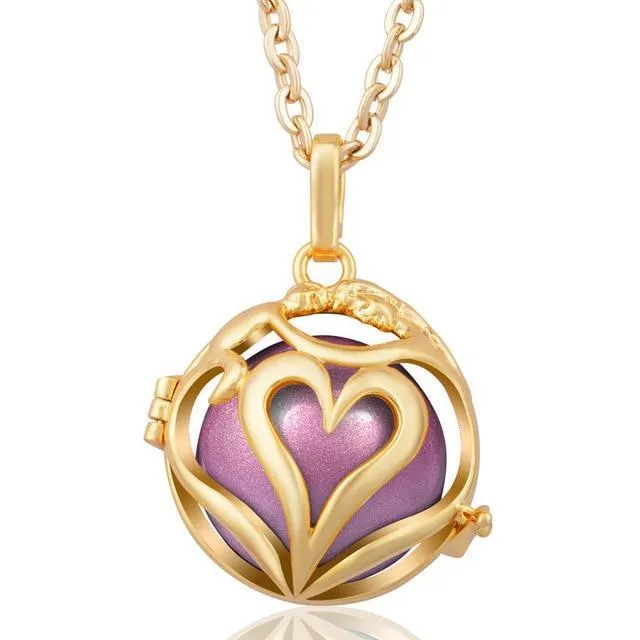 Love Embrace Angel Caller Locket Pendants Gold Plated