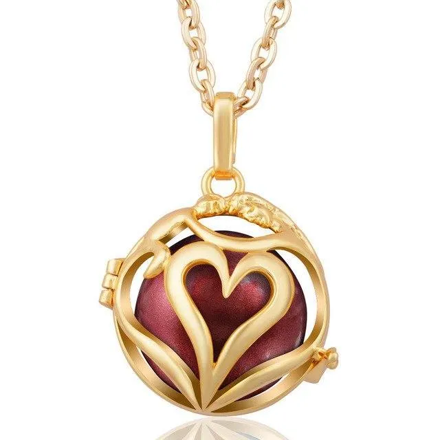 Love Embrace Angel Caller Locket Pendants Gold Plated