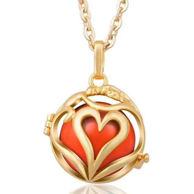 Love Embrace Angel Caller Locket Pendants Gold Plated