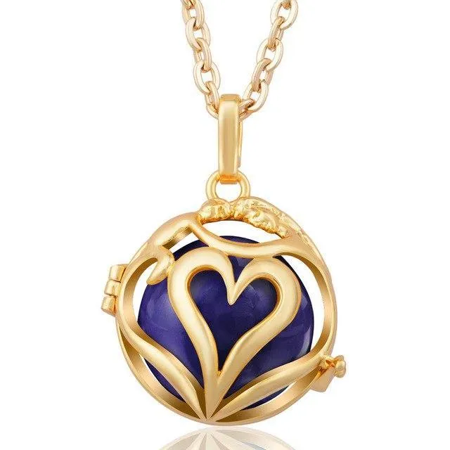 Love Embrace Angel Caller Locket Pendants Gold Plated