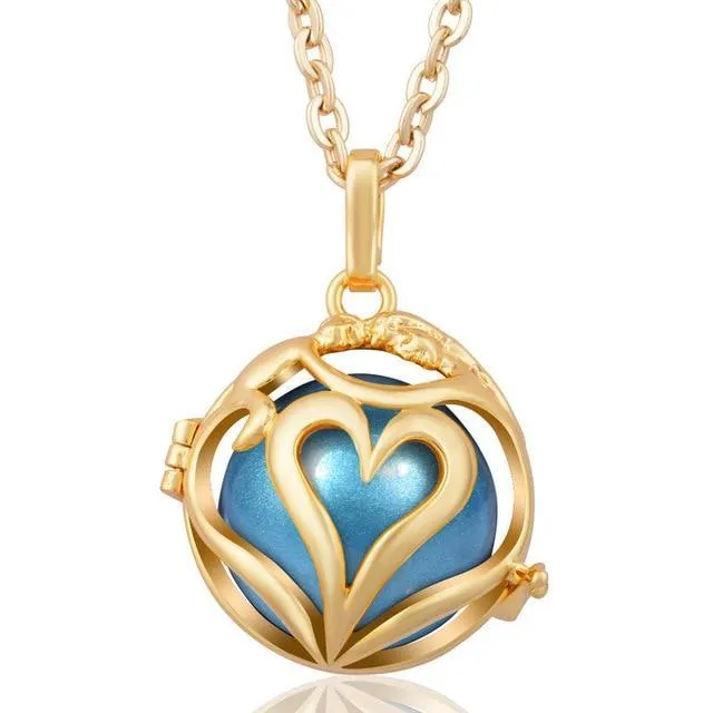 Love Embrace Angel Caller Locket Pendants Gold Plated