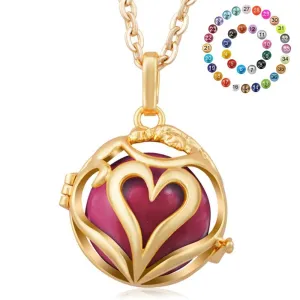 Love Embrace Angel Caller Locket Pendants Gold Plated