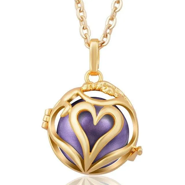 Love Embrace Angel Caller Locket Pendants Gold Plated