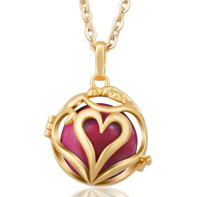 Love Embrace Angel Caller Locket Pendants Gold Plated