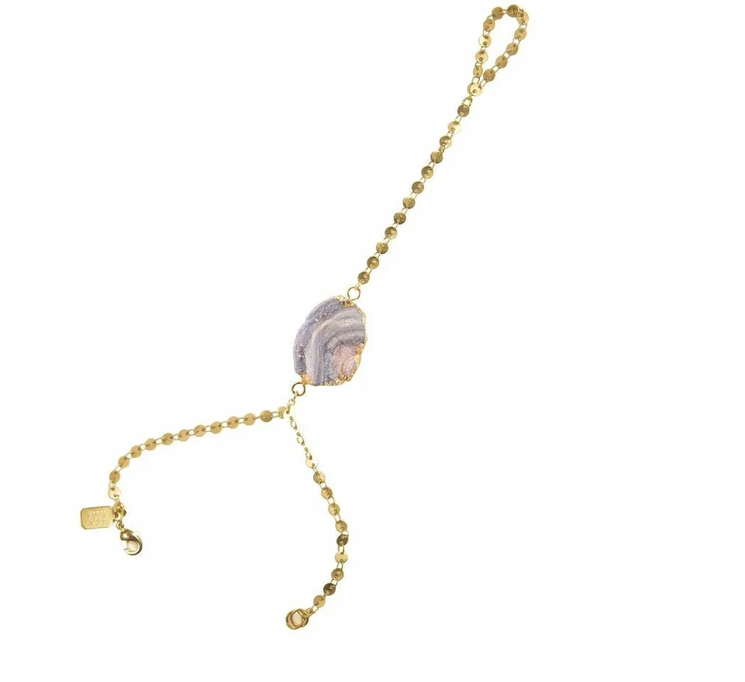 Lucky Star Hand Jewelry Wilma Agate Stone Hand Chain