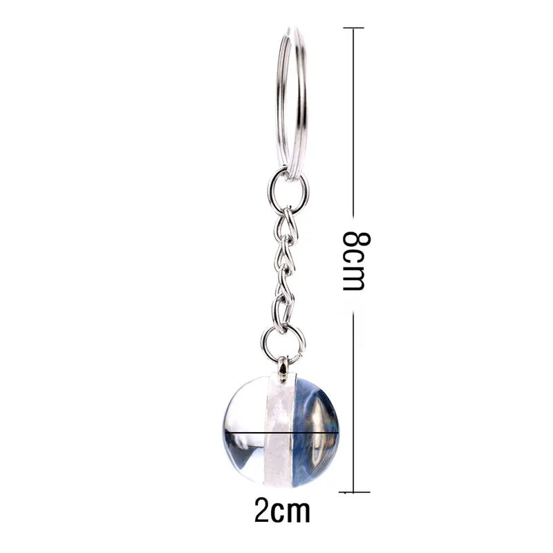 Luminous Keychain Glow In The Dark 12 Zodiac Sign Sphere Ball Crystal