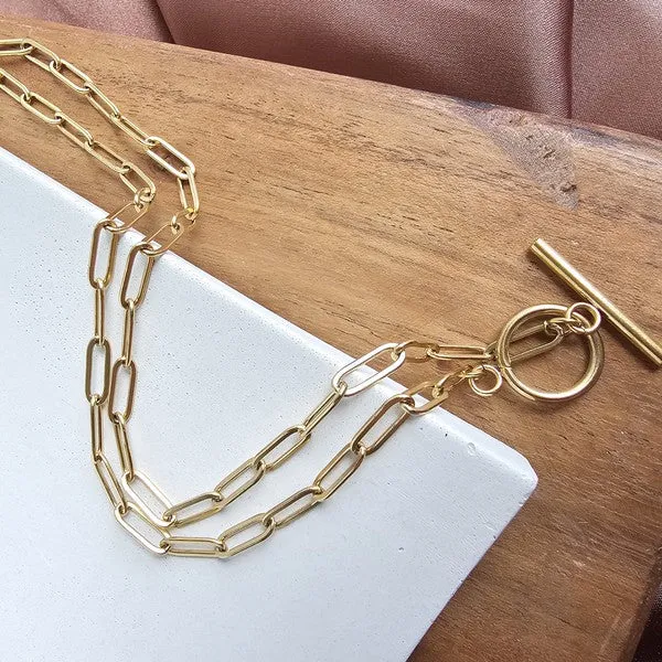 Luxe Golden Paperclip Chain 20in