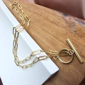 Luxe Golden Paperclip Chain 20in
