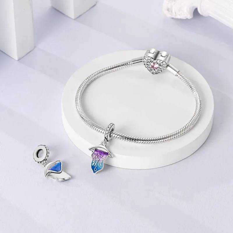 Melting Time Gradient Clock Dangle Charm