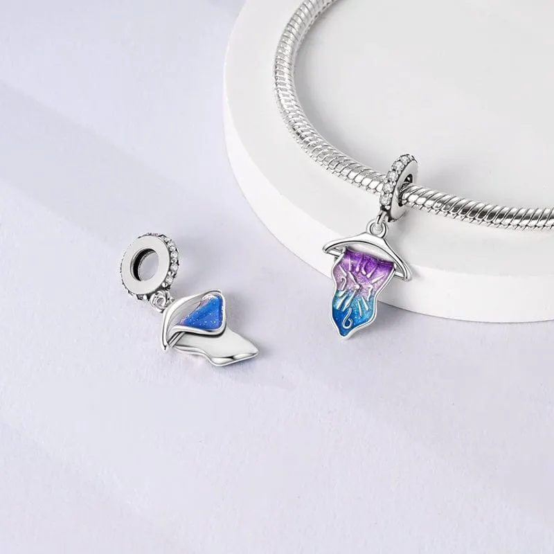 Melting Time Gradient Clock Dangle Charm