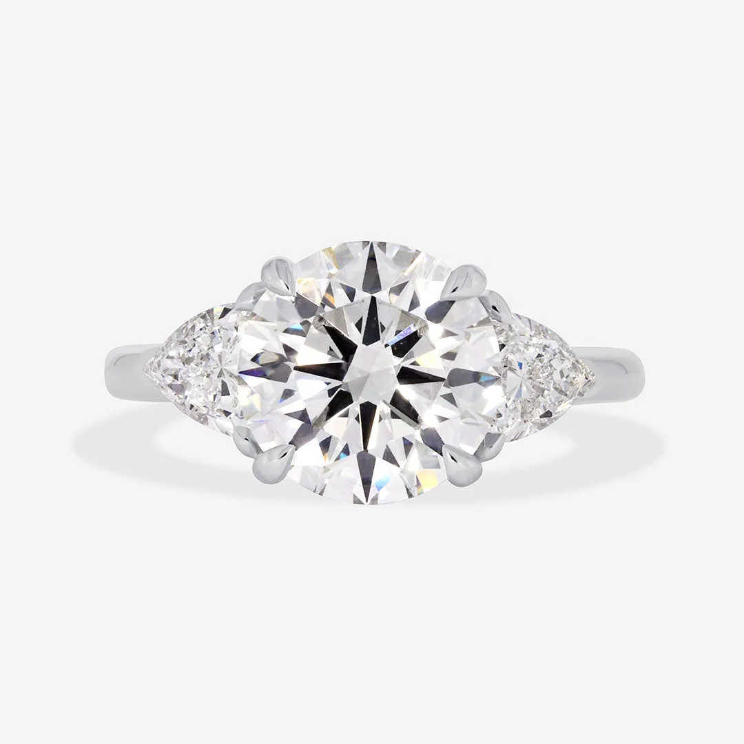 MERIDIAN 3.80ct | Round 3-Stone Lab Grown Diamond Set in Platinum