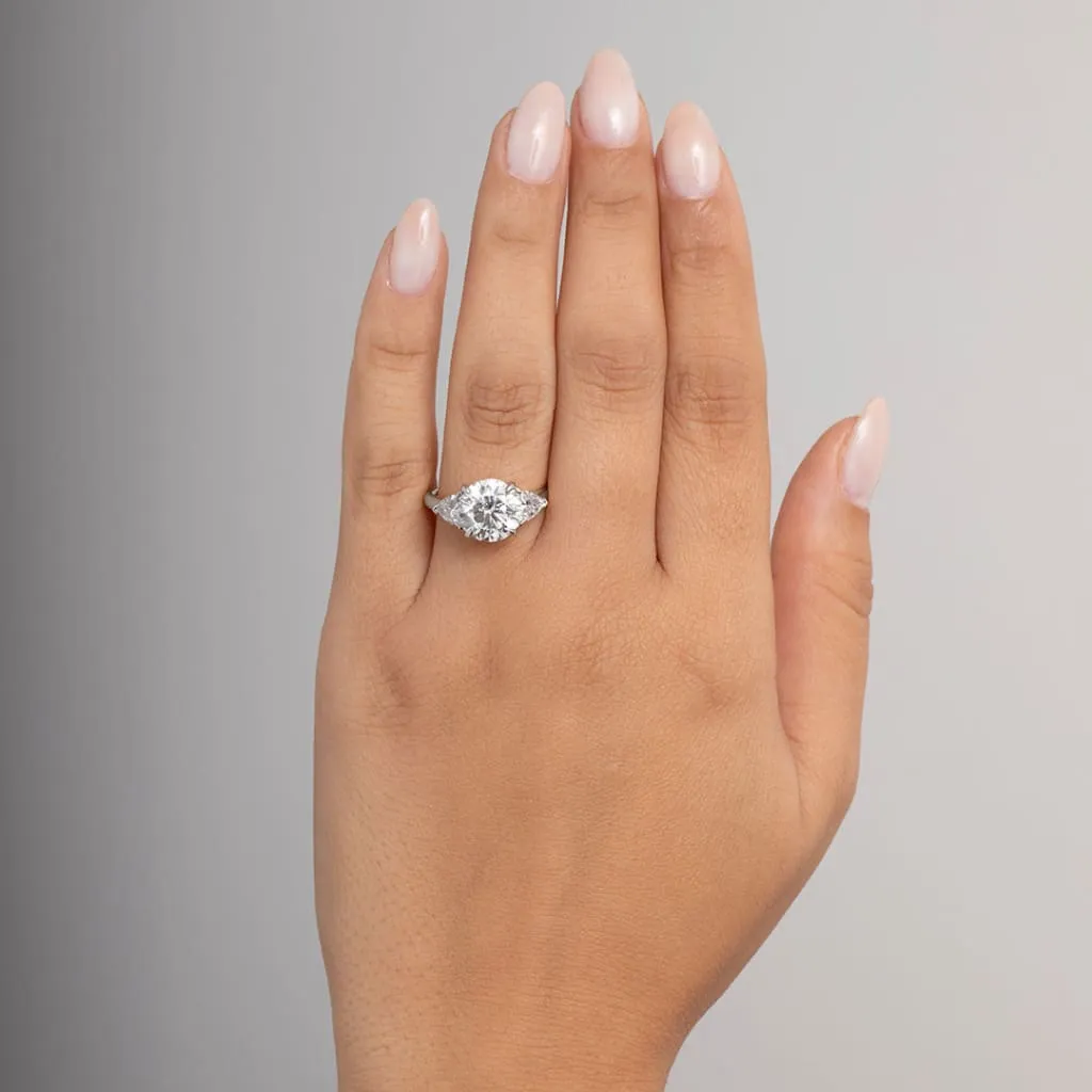 MERIDIAN 3.80ct | Round 3-Stone Lab Grown Diamond Set in Platinum