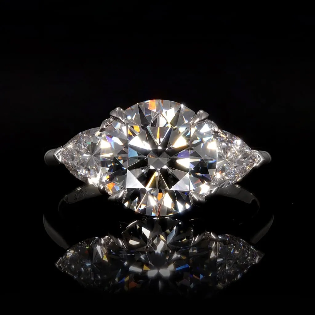 MERIDIAN 3.80ct | Round 3-Stone Lab Grown Diamond Set in Platinum