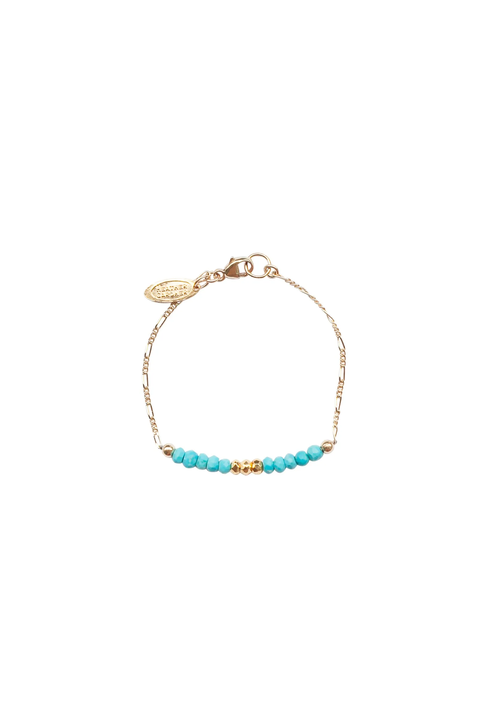 Mermaid Gemstone Necklace Mommy & Me Set in Gold w/Turquoise