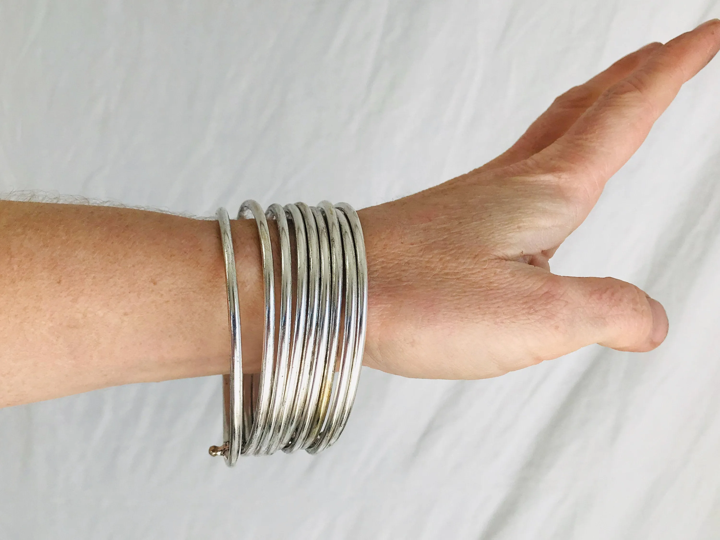 Miao Hmong Multi-Bangle Tribal Bracelet Bangles. Laos China
