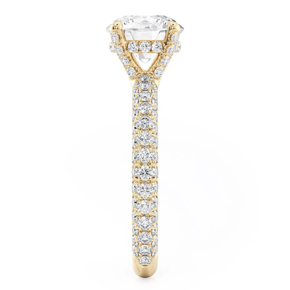 Michael M CROWN 18K White Gold Engagement Ring R787-2