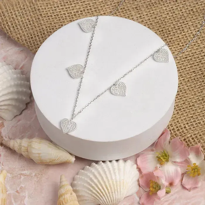 Minimal String Hearts Chain Locket