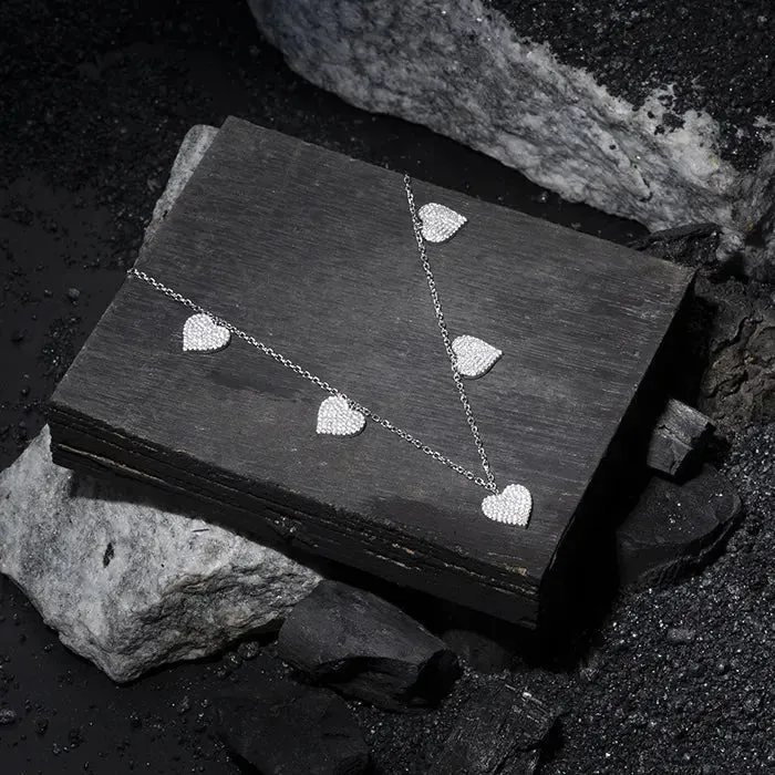 Minimal String Hearts Chain Locket