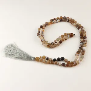Mixed Agate & Lavastone Mala Beads - 6mm