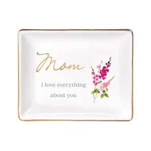 Mom Floral Keepsake Dish