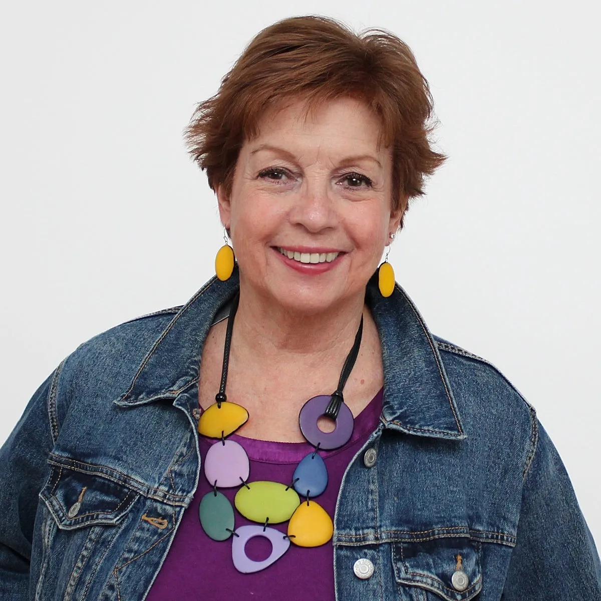 Multi Color Paisley Double Tier Necklace