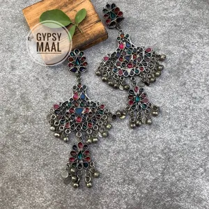 Multi Coloured Banjaran Earrings
