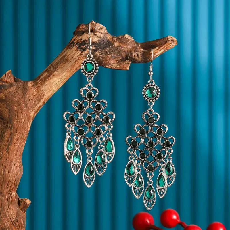 New Bohemian Multicolor Rhinestone Crystal Earrings