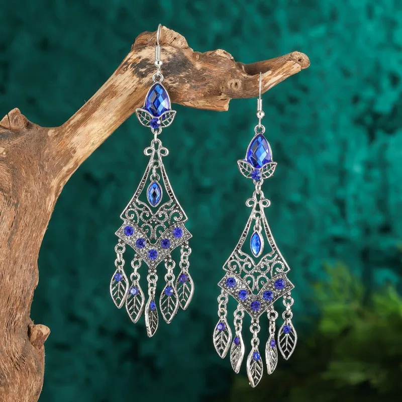 New Bohemian Multicolor Rhinestone Crystal Earrings