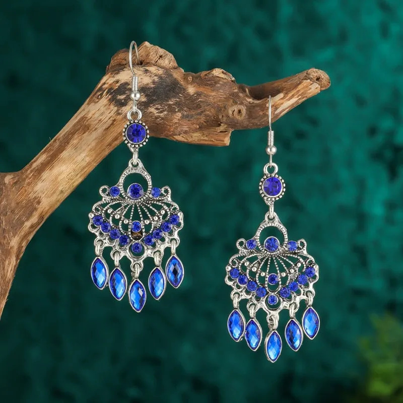 New Bohemian Multicolor Rhinestone Crystal Earrings