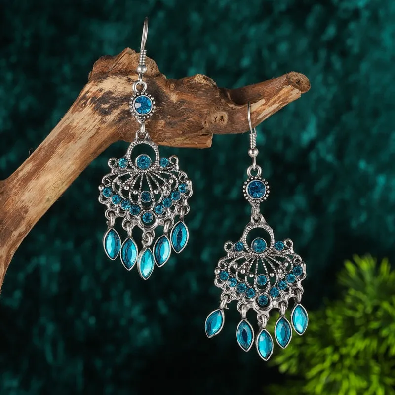 New Bohemian Multicolor Rhinestone Crystal Earrings