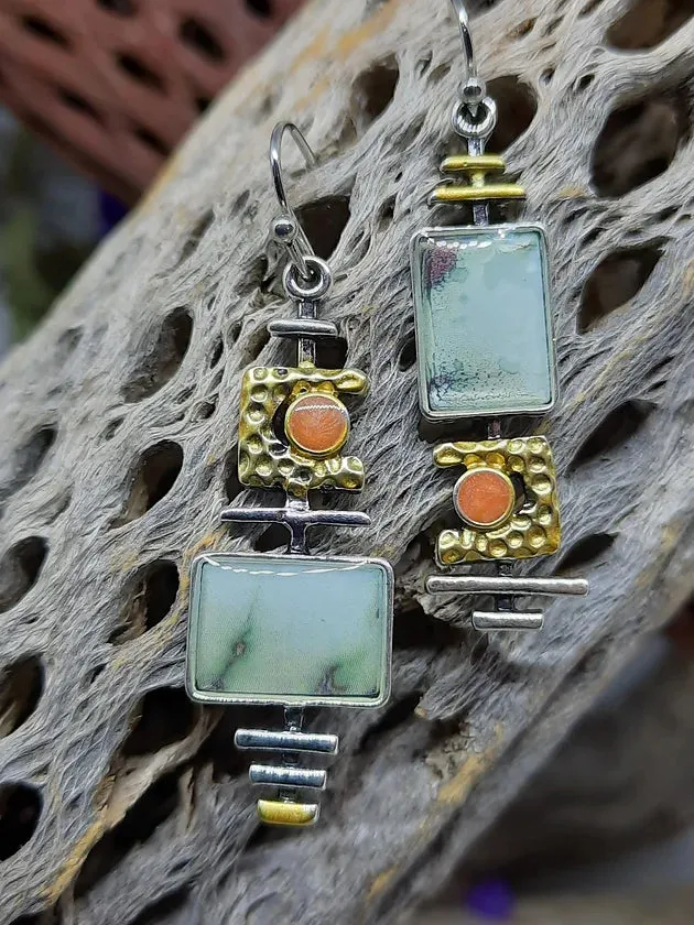 New Bohemian Springtime Earrings, These bohemian earrings are bright in color and light to wear, perfect for everyday wear